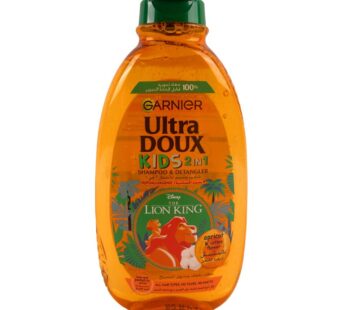 Garnier Ultra Doux Lion King Apricot & Cotton Flower Kids 2in1 Shampoo & Detangler 400 ml