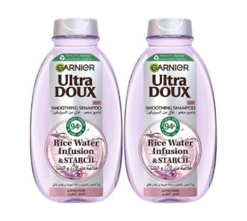 Garnier Ultra Doux Rice Water Infusion & Starch Smoothing Shampoo Value Pack 2 x 400 ml