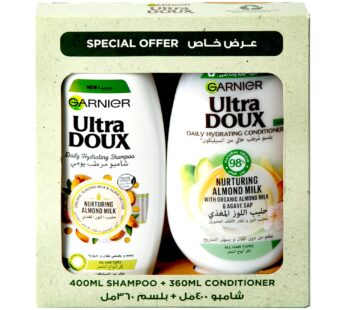 Garnier Ultra Doux Nurturing Almond Milk Shampoo 400 ml + Conditioner 360 ml