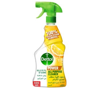 Dettol Power All Purpose Cleaner Spray Bottle Lemon Scent 500 ml