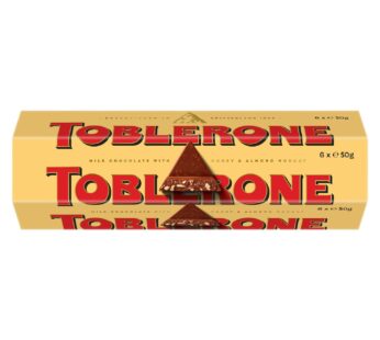 Toblerone Swiss Milk Chocolate Bar with Honey and Almond Nougat 6 x 50 g