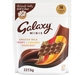 Galaxy Minis Smooth Milk Crispy Hazelnut Caramel Chocolate Bar 18 pcs 227.5 g