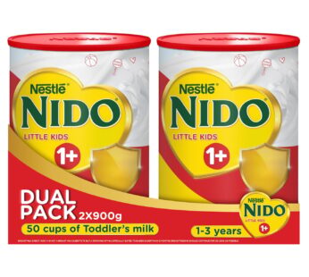 Nestle Nido Little Kids 1+ Growing Up Milk Powder Tin For Toddlers 1-3 Years 2 x 900 g