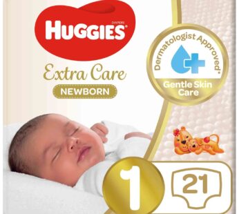 Huggies Extra Care Newborn Size 1 Up to 5 kg Carry Pack 21 pcs