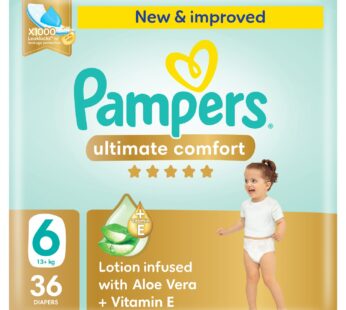 Pampers Ultimate Comfort Taped Diapers, Size 6, 13+kg, Mega Pack, 36 pcs