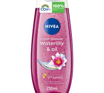 Nivea Shower Gel Body Wash Waterlily & Oil with Caring Oil Pearls and Waterlily Scent 250 ml