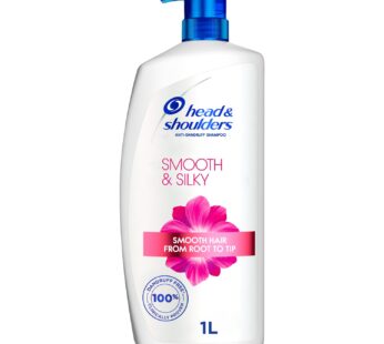 Head & Shoulders Smooth & Silky Anti-Dandruff Shampoo for Dry and Frizzy Hair 1 Litre