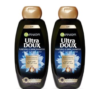 Garnier Ultra Doux Shampoo Black Charcoal & Nigella Seed Oil 2 x 400 ml